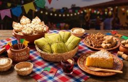 danças, bandeirinhas e uma grande variedade de pratos típicos. Entre os protagon