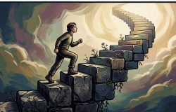 A superação da inferioridade é um passo fundamental para alcançar o sucesso genuíno. – Imagem gerada por IA
