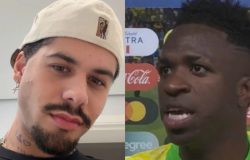 Zé Felipe se revolta ao ver Vini Jr. cumprimentar Haaland após derrota na Copa: "Toma no c*''
