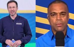 Tiago Leifert repreende Denílson ao vivo durante transmissão esportiva
