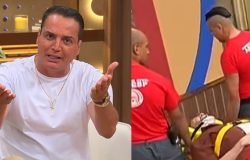 Jornalista entra na Band em maca com bombeiros e assusta Leo Dias: “O que é isso?”