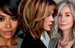 Cortes de cabelo rejuvenescedores e que afinam (Foto Reprodução/Montagem/Tv Foco/Canva/Pinterest/Lennita)