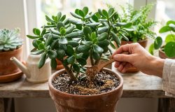 Adubo caseiro com casca de banana fortalece árvore-jade de forma natural