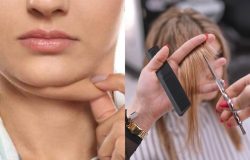 Cortes de cabelo estratégicos ajudam a suavizar a aparência da papada