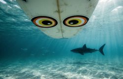 Adesivos de olhos em pranchas: a estratégia australiana para tentar evitar ataques de tubarão