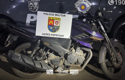 Motocicleta roubada é recuperada pelo BAEP poucas horas após crime em Presidente Prudente
