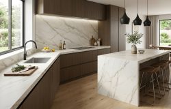 Porcelanato de grande formato redefine cozinhas: durabilidade e modernidade superam o mármore em 2026