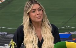 Renata Fan se emociona com ídolo e desabafa sobre drama do Internacional no Jogo Aberto