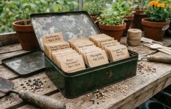 Sustentabilidade no jardim: como transformar latas de biscoito em organizadores de sementes