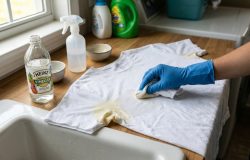 Vinagre branco surge como alternativa eficaz para remover manchas de suor em roupas